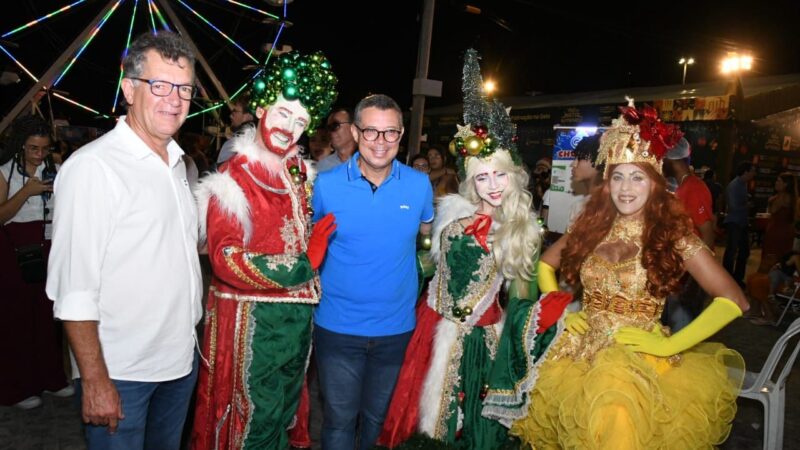 Laércio Oliveira acompanha encerramento da Vila do Natal Iluminado em Aracaju