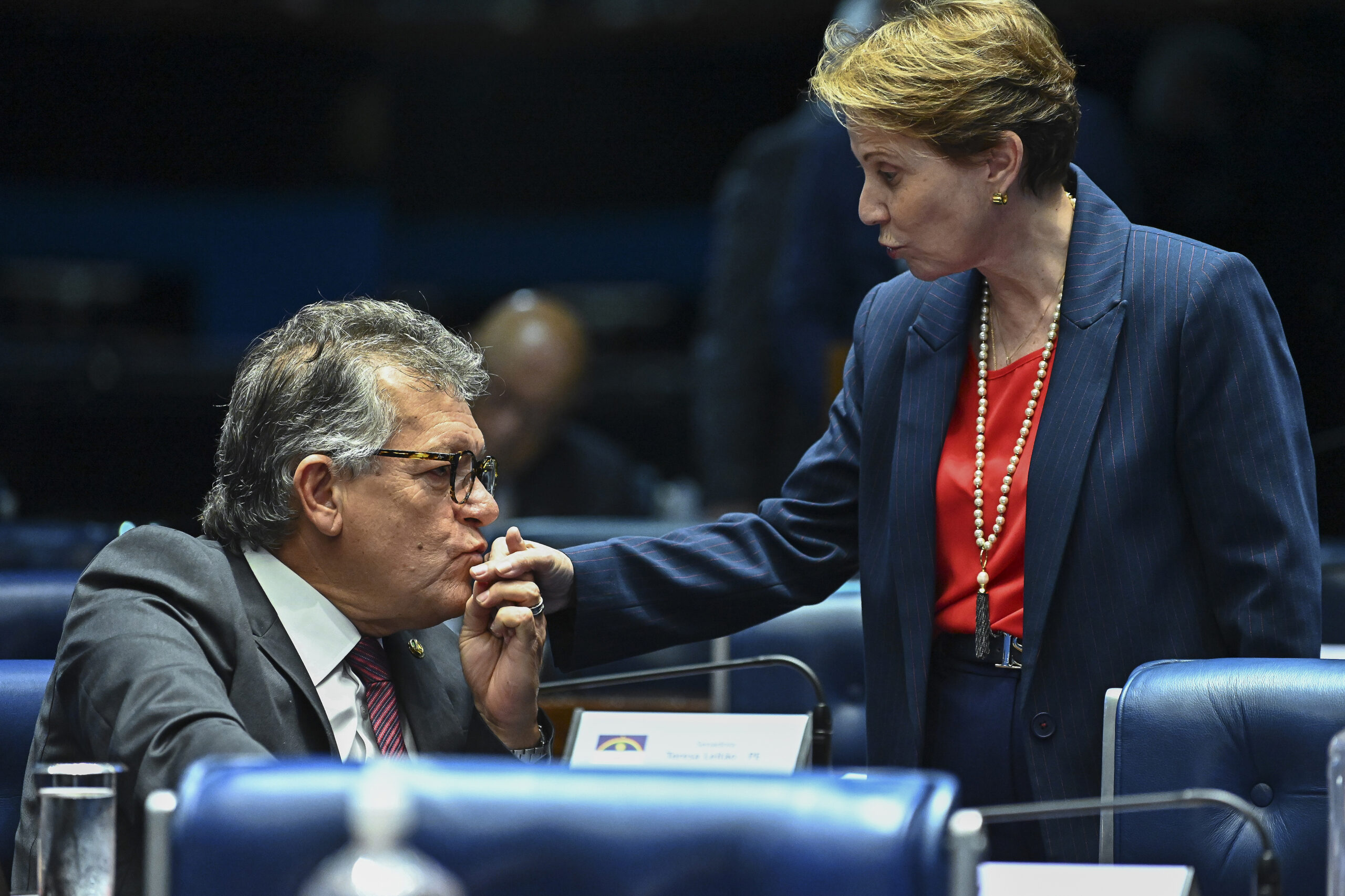 Laércio e a relatora Tereza Cristina